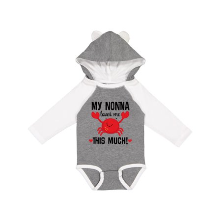 

Inktastic Nonna Loves Me Grandson Gift Gift Baby Boy or Baby Girl Long Sleeve Bodysuit