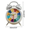thumbnail image 3 of Wuztai Children's Analog Alarm Clock with No Ticking, Educational with Night Light, Quartz Alarm Clock for Kids Bedroom, 3 of 3