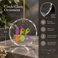 Boo Hands American Sign Language ASL Ornament, Home Decor, Circle Glass ...