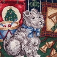 thumbnail image 4 of Scotty Dog Christmas Needlepoint Pillow, 14" x 14", 4 of 5