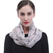 Lina & Lily French Bulldog Dog Print Infinity Scarf Lightweight, Gift for Dog Lover