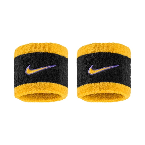 NIKE SWOOSH CLASSIC WRISTBANDS 2PK BLACK/PURPLE/GOLD