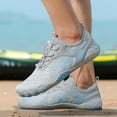 thumbnail image 2 of Unisex Breathable Thick Sole Sneakers Slip Resistant Comfortable Casual Couple Sock Shoes Green 39, 2 of 6