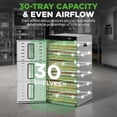 thumbnail image 2 of NutriChef 30 Layer & 3 Chamber Commercial Food Dehydrator Machine - Stainless Steel Trays, Digital Timer and Temperature Control, Ideal for Jerky Meat, Fruit, Pet Treats, Vegetables, and Herbs, 2 of 7
