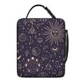 thumbnail image 6 of Gothic Starry Night Lunch Box for School - Constellation Design with Moon/Sun, Insulated Reusable Bag, Leakproof Cooler with Mesh Pocket & Zipper, 6 of 7