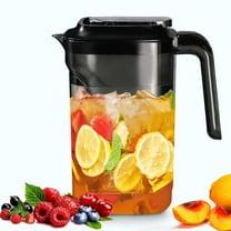 2L Large Capacity Cold Water Dispenser - Plastic Refrigerator Pitcher with Faucet for Iced Tea, Fruit Infusions & Beverages - Leak-Proof Design - 13x21x19.5cm (5.1x8.3x7.7in)