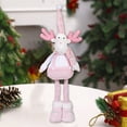 thumbnail image 5 of zhmrfg Christmas Doll Santa Claus Snowman Glitter Decoration, Pink Holiday Figurine with Extendable Legs Adjustable Plush Pendant for Window Table Display Perfect for Christmas Gift Holiday Parties, 5 of 6