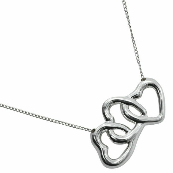 Pre-Owned Tiffany & Co. Triple Heart Necklace, 925 Sterling Silver, Approx. 4.6g,... (Good)