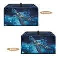 thumbnail image 5 of Whosucclay Turtle Hibiscus Galaxy Print Microwave Oven Dust Cover with Handle, Heat-Resistant Dust Cover Protections for Toaster Oven Universal Microwave Oven Grill Cover Protector-L, 5 of 7