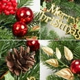 thumbnail image 5 of 18" Christmas Wreaths for Front Door, Lighted Outdoor Christmas Wreath with 40 LED Lights Timer Pine Cones for Window Fireplace Winter Xmas Decorations, Battery Operated, 5 of 8