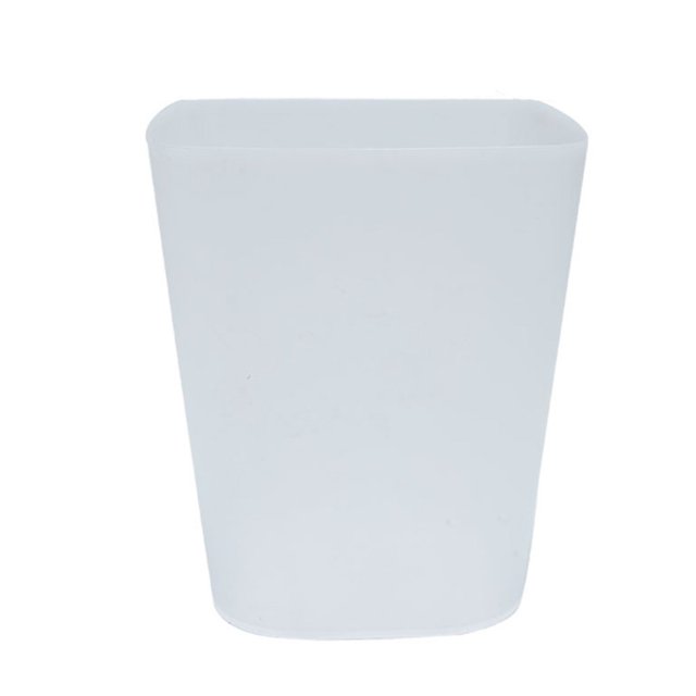 Rubbish Bin Large Opening No Lid Strong Loading Simple Style Square Kitchen Bathroom Living Room Striped Trash Can for Car