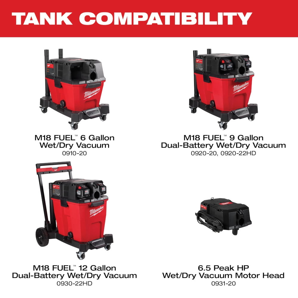 Milwaukee Tool 9 Gallon Wet/Dry Vacuum Tank