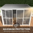 thumbnail image 4 of Mirador 111S Outdoor Pergola Aluminum Sliding PC Door w/Handle 13' Side, 4 Panels, White(Not Pergola), 4 of 7