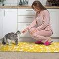 thumbnail image 3 of Yellow Dog Paw Footprint Kitchen Rugs Sets Of 2,Anti Fatigue Kitchen Mat Rugs Non Slip Washable,Decorative Kitchen Floor Mats for Kitchen,Sink,Laundry,17"x30"+17"x47", 3 of 7