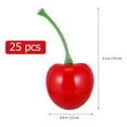 thumbnail image 6 of 50 Pcs Simulated Cherries Decor Crafts Fake Cherry Fruit Piece Pieces Red Foam, 6 of 6