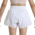 thumbnail image 4 of Gubotare Cute Shorts for Girls Girls Comfy Shorts Athletic Running Shorts Lightweight Shorts Size 5-6 (White,5-6 Years), 4 of 6