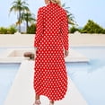 thumbnail image 5 of 2024 White Polka Dots Casual Dress Retro Print Street Fashion Dresses Long Sleeve Modern Female V Neck Custom Big Size Chiffon Dress, 5 of 7