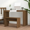 thumbnail image 3 of vidaXL Dressing Stool Brown Oak 27.6"x13.8"x17.7" Engineered Wood, 3 of 5