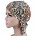 thumbnail image 1 of Turban pour Femmes Imprimé - Foulard en Coton Extensible Bonnet Chimio, 1 of 5
