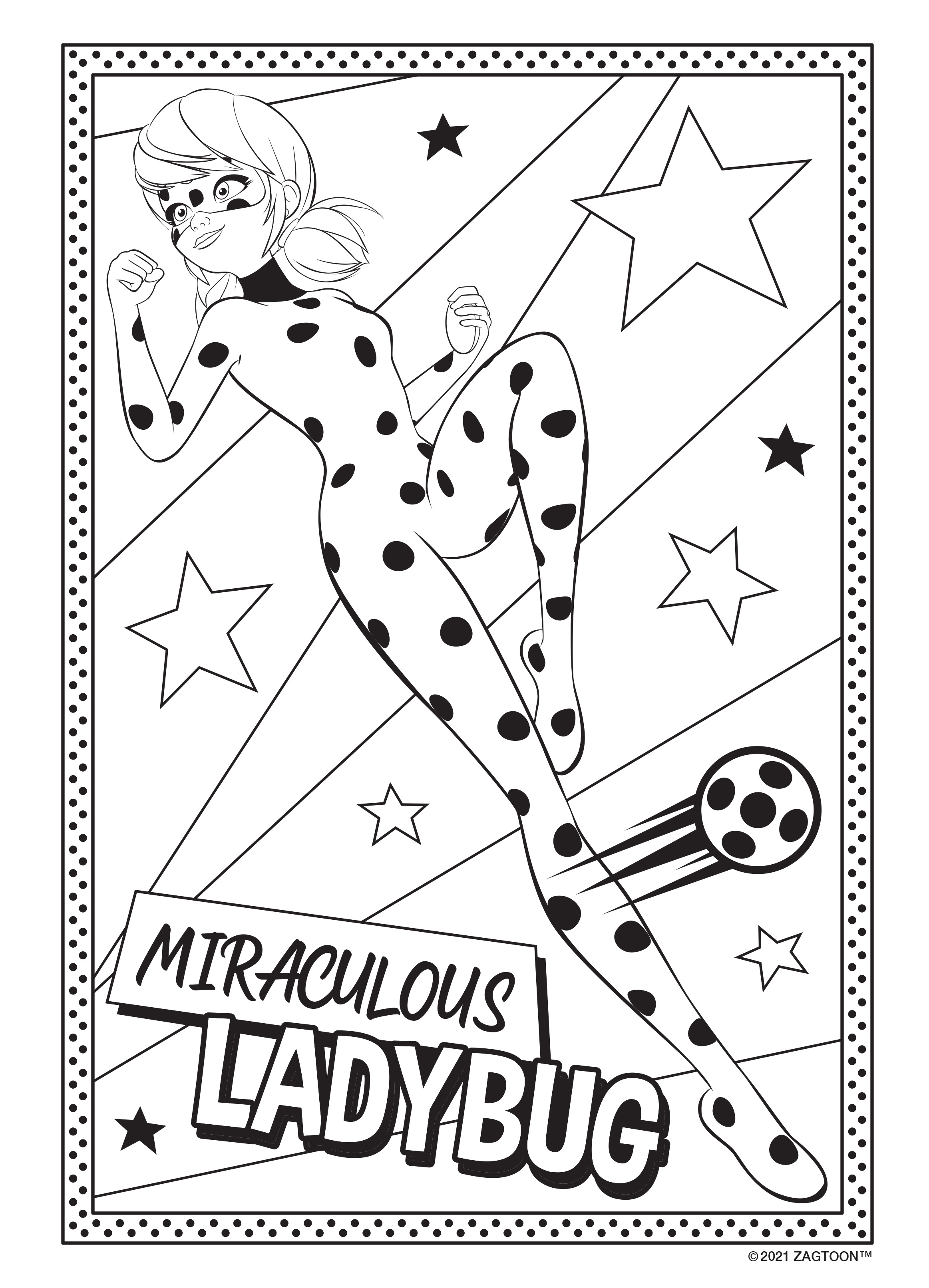 Coloring Pages Miraculous Ladybug 2025 