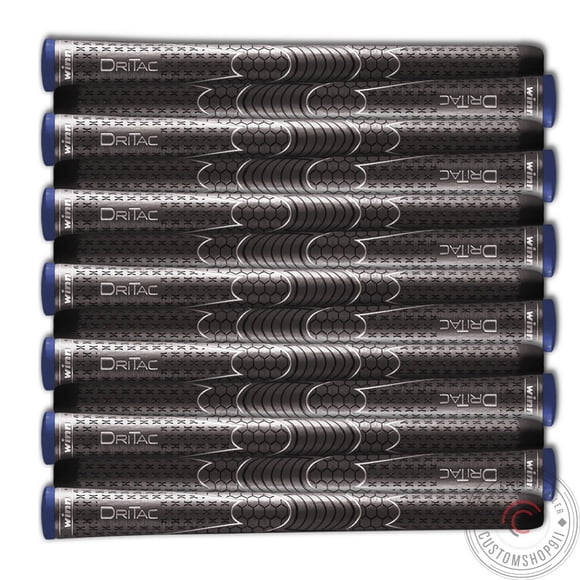 Set de grips de golf Winn Dri-Tac midsize gris antideslizantes, 9 unidades