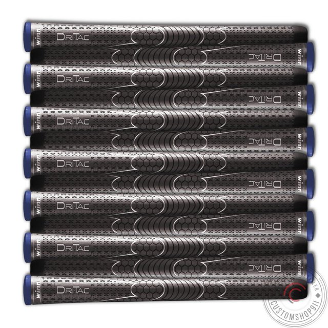 Set de grips de golf Winn Dri-Tac midsize gris antideslizantes, 9 unidades
