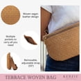 thumbnail image 3 of Kedzie Terrace Woven Crossbody Bag, Tan (Women's), 3 of 7