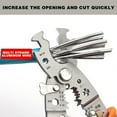 thumbnail image 4 of 8-Inch Cable Crimping Pliers | Large Opening | Thickened Electrician Multifunction Tool for Wire Stripping Cutting Pulling Peeling | Hex Screw Removal | Adjustable Blades | Durable Portable, 4 of 9