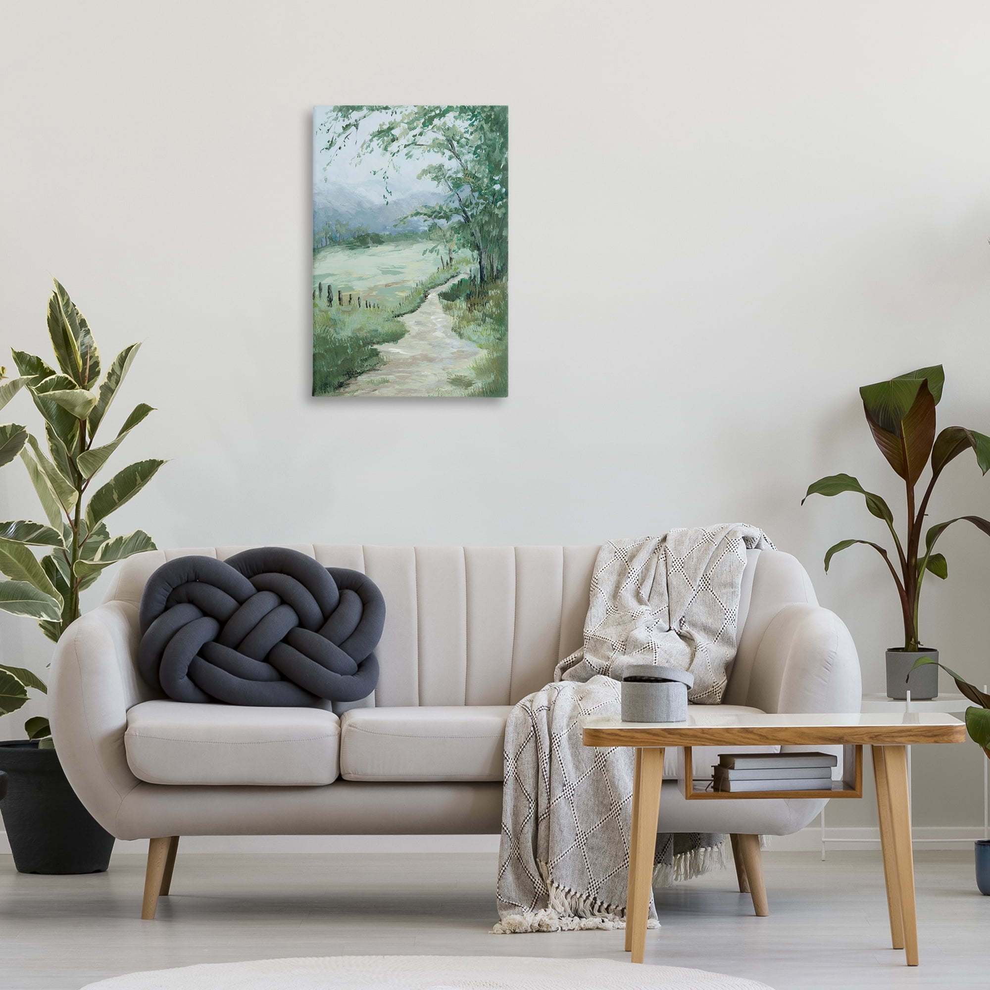 Stupell Industries Green Country Landscape Landscape & Nature Painting Wrapped Canvas Art Print Wall Art, 20 x 30