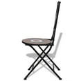 thumbnail image 5 of vidaXL 3 Piece Bistro Set Ceramic Tile Terracotta and White, 5 of 5