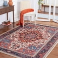 thumbnail image 3 of SAFAVIEH Journey Casey Oriental Machine Washable Area Rug, Ivory/Red, 4'4" x 6', 3 of 13
