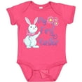 thumbnail image 3 of Inktastic My 1st Easter Cute White Bunny with Spring Flowers Boys or Girls Baby Bodysuit, 3 of 5