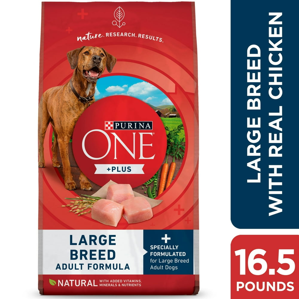 Purina ONE Natural Large Breed Adult Dry Dog Food, +Plus Formula, 16.5