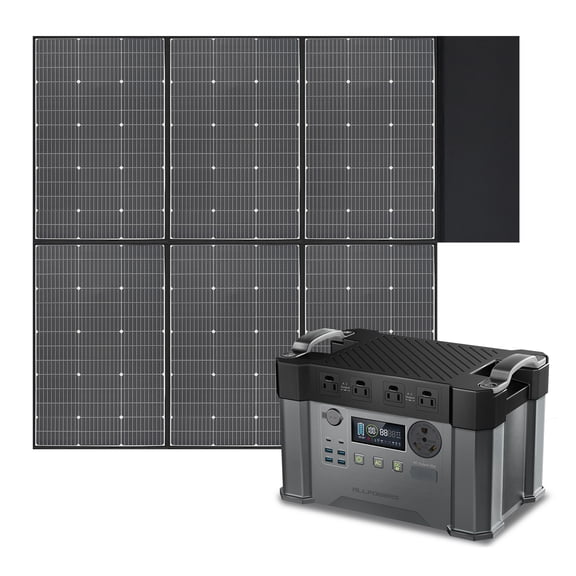 ALLPOWERS S2000Pro Portable Solar Generator Kit, 600W Monocrystalline Foldable Solar Panel with 2400 W 1500Wh Power Station, with 30A RV Port, Solar Charger for Camping, off-Grid [Shipping Separately]