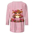 thumbnail image 4 of Xdegoge Valentines Tops for Women Crew Neck 3/4 Sleeve Pullover Cute Playful Prints Top Lightweight Cozy Plus Size Pullovers, 4 of 6