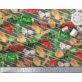 thumbnail image 3 of Soimoi Gray Cotton Duck Fabric Stripe & Mixed Veggies Vegetable Fabric Prints By Yard 58 Inch Wide, 3 of 3