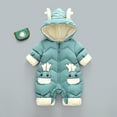 thumbnail image 2 of Utlike Boys Jacket Outwear Deer Hooded Romper Jumpsuit Baby Jacket Coat Winter Ear Thick Boys Daily Wear Jackets Softness Size 12 Months-18 Months, 2 of 7