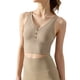 thumbnail image 4 of Chaleco deportivo con cuello en V y almohadilla para el pecho, ropa exterior de verano, ropa de yoga sexy con espalda cruzada, chaleco de fitness de color sólido para mujer, 4 of 4