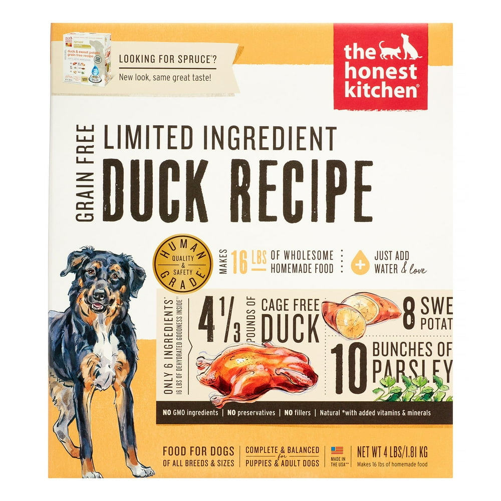 The Honest Kitchen Spruce Dehydrated Minimalist Limited Ingredient Dog Food, Grain Free Duck