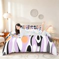 thumbnail image 3 of Manfei Minimalism Abstract Duvet Cover Queen, Purple Orange Aesthetic Queen Bedding, Colorful Stars Reversible 3 Pieces, 1 Duvet Cover and 2 Pillowcases, 3 of 6