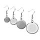 thumbnail image 4 of Guardurnaity Pendientes de forma redonda de 10 Uds., artesanías de autoensamblaje, ajustes de varios tamaños, ganchos de Base plana en blanco, Ropa, zapatos y accesorios Miscelánea, 4 of 6