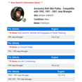 thumbnail image 2 of Accessory Belt Idler Pulley - Compatible with 1995, 1997 - 2001 Jeep Wrangler 1998 1999 2000, 2 of 2