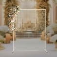 thumbnail image 5 of 63*79" Rectangle Metal Wedding Arch Stand, White Backdrop Stand Background Frame for Birthday Wedding Party Decoration, 5 of 8