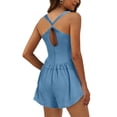 thumbnail image 3 of AherBiu Workout Jumpuits for Womens Short Tennis Rompers Summer One-Piece Outfits Exercise Gym Yoga Clothes, 3 of 6