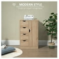thumbnail image 6 of Freestanding Storage Cabinet, 4 Drawer Oak Cabinet, Bathroom Floor Cabinet, Living Room Bedroom Cupboard, 6 of 9