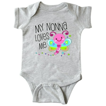

Inktastic My Nonna Loves Me- cute dragonfly Gift Baby Boy or Baby Girl Bodysuit