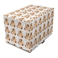 thumbnail image 1 of Dog Lover Dog Crate Cover, Stuffed Toy Design Plaything Digitally Composed Animal Sitting Position, Easy to Use Pet Kennel Cover for Medium Large Dogs, 35" x 23" x 27", Beige Brown, by Ambesonne, 1 of 6