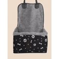 thumbnail image 4 of 1pc Black 600d Oxford Fabric Patterned Warm Inner Car Pet Basket For Anti-scratch And Durable Use, 4 of 5