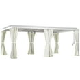 thumbnail image 3 of Outsunny 12'x19' Aluminum Pergola with Adjustable Roof, Cream White, 3 of 10