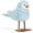 Blue, variant on Dalrosia Easter Plush Bird Holiday Standing Birds Figurine Ornaments with Long Leg & Printed Scarf and Bow Perfect for Table Fireplace Indoor Home Decoration Easter Party Idea Gift